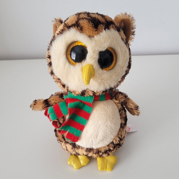 TY Beanie Boos Wise Owl Stuffed Animal Plush Toy - Picture 1 of 6